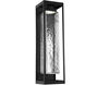 Outdoor Maison LED 26 inch Textured Black Outdoor Sconce in Clear Hammered